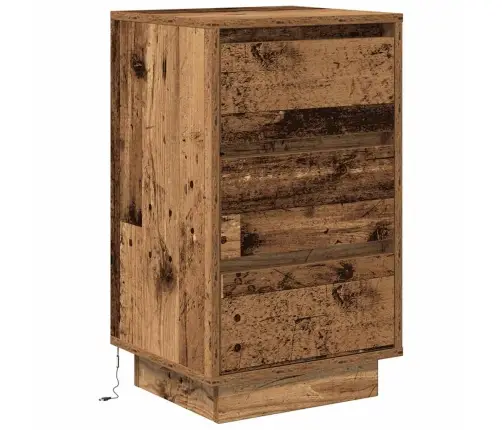 Spintelė Prie Lovos Su Led Lemputėmis Old Wood 38X34X65 Cm