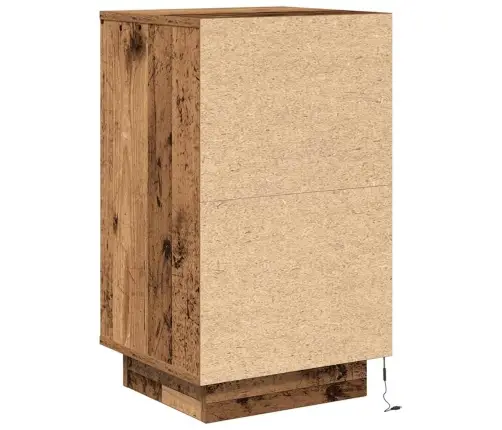 Spintelė Prie Lovos Su Led Lemputėmis Old Wood 38X34X65 Cm