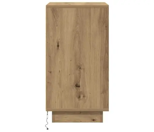 Naktinė Spintelė Su Led Lemputėmis Artisan Ąžuolas 38X34X65 Cm