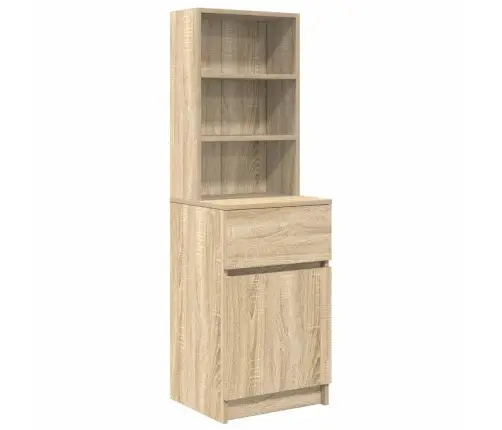 Naktsskapītis, Ozola Krāsa, 39X35X125 Cm, Inženierijas Koks Vidaxl