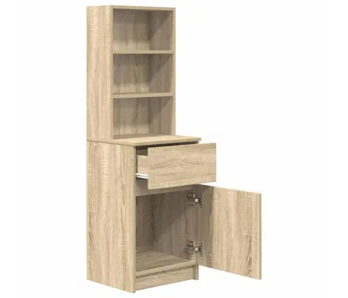 Naktsskapītis, Ozola Krāsa, 39X35X125 Cm, Inženierijas Koks Vidaxl