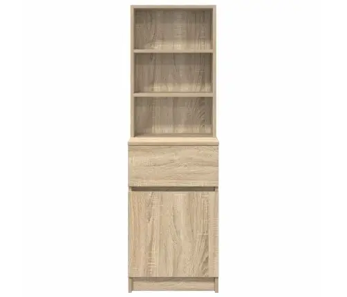 Naktsskapītis, Ozola Krāsa, 39X35X125 Cm, Inženierijas Koks Vidaxl