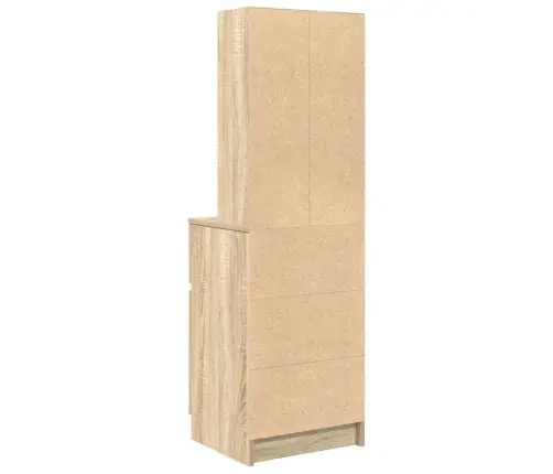 Naktsskapītis, Ozola Krāsa, 39X35X125 Cm, Inženierijas Koks Vidaxl