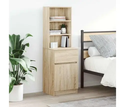 Naktsskapītis, Ozola Krāsa, 39X35X125 Cm, Inženierijas Koks Vidaxl