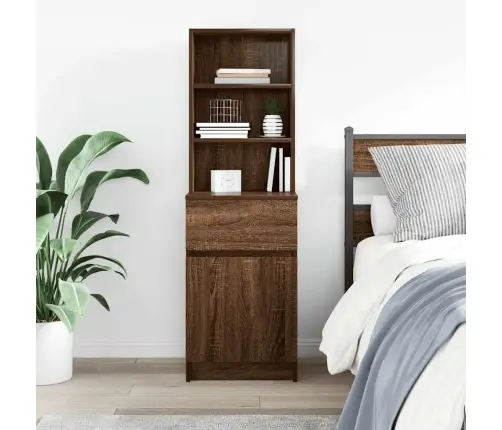 Naktinė Spintelė, Ruda Ąžuolo, 39X35X125 cm Apdirbta Mediena