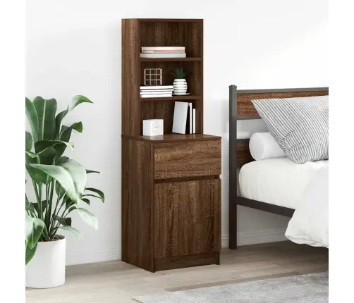 Naktinė Spintelė, Ruda Ąžuolo, 39X35X125 cm Apdirbta Mediena