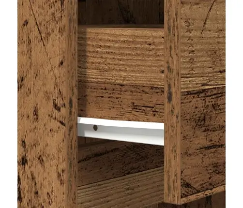 Naktsskapītis, Veca Koka, 39X35X125 Cm, Inženierijas Koks Vidaxl