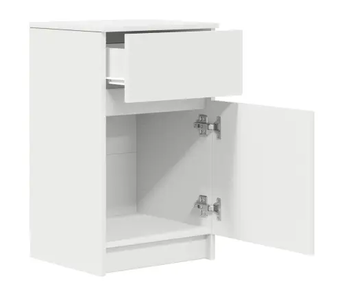 Naktsskapīši, 2 Gab., Balti, 39X35X65 Cm, Inženierijas Koks Vidaxl