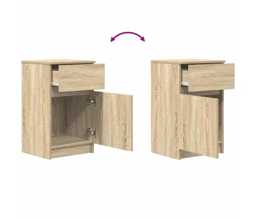 Öökapp, Sonoma Tamm, 39X35X65 cm Tehispuit