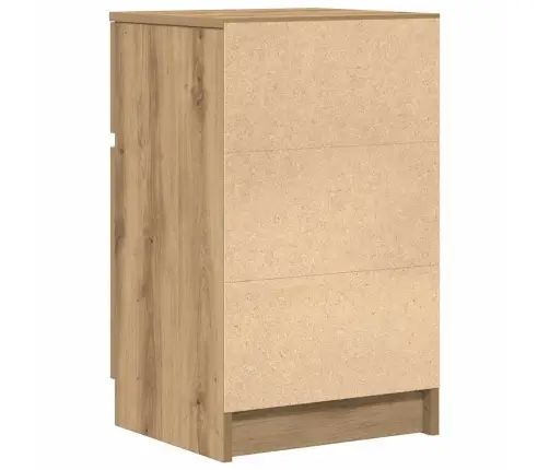 Naktsskapītis Koka Krāsa 39X35X65 Cm Inženierijas Koks Vidaxl