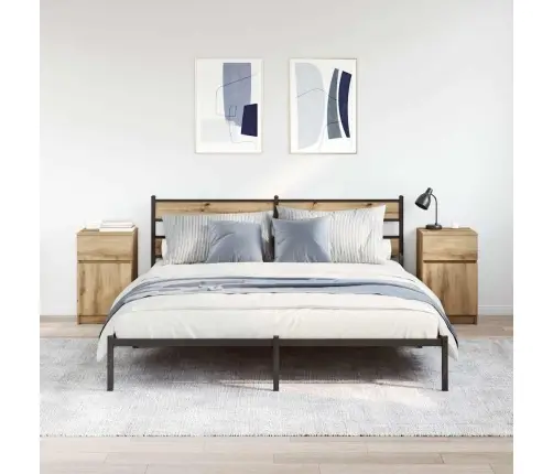 Naktsskapīši 2 Gab. Koka Krāsa 39X35X65 Cm Inženierijas Koks Vidaxl