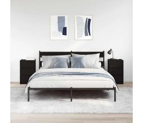 Öökapid 3 Sahtliga 2 Tk, Must, 39X35X65 Cm