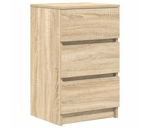 Naktsskapītis Ar 3 Atvilktnēm, Sonoma Ozols, 39X35X65 Cm Vidaxl