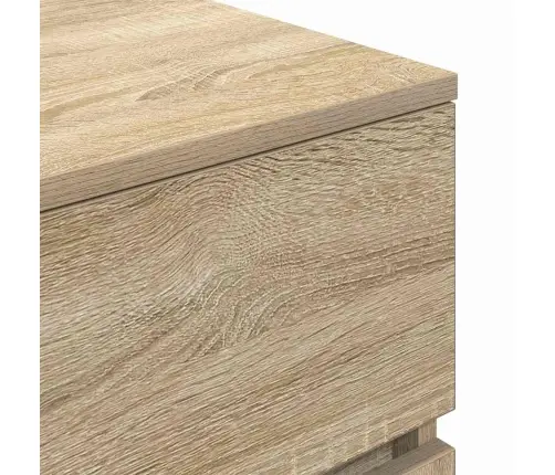 Naktsskapītis Ar 3 Atvilktnēm, Sonoma Ozols, 39X35X65 Cm Vidaxl