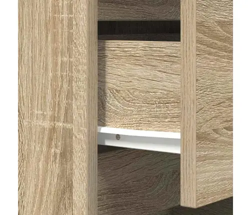 Naktsskapītis Ar 3 Atvilktnēm, Sonoma Ozols, 39X35X65 Cm Vidaxl