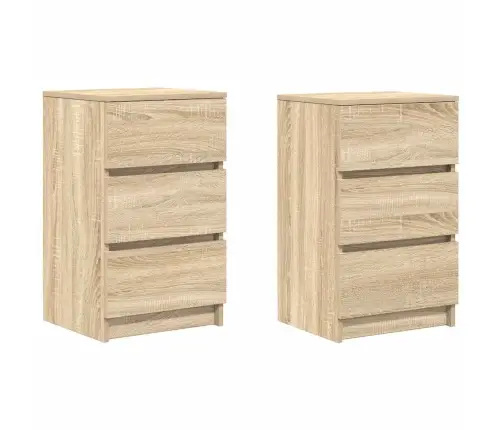 Öökapid 3 Sahtliga 2 Tk, Sonoma Tamm, 39X35X65 Cm Öökapid 3 Sahtliga 2 Tk, Sonoma Tamm, 39X35X65 Cm