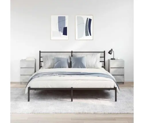 Naktsskapītis Ar 3 Atvilktnēm 2 Gab., Betons Pelēks, 39X35X65Cm Vidaxl