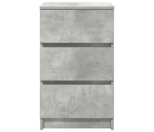 Naktsskapītis Ar 3 Atvilktnēm 2 Gab., Betons Pelēks, 39X35X65Cm Vidaxl