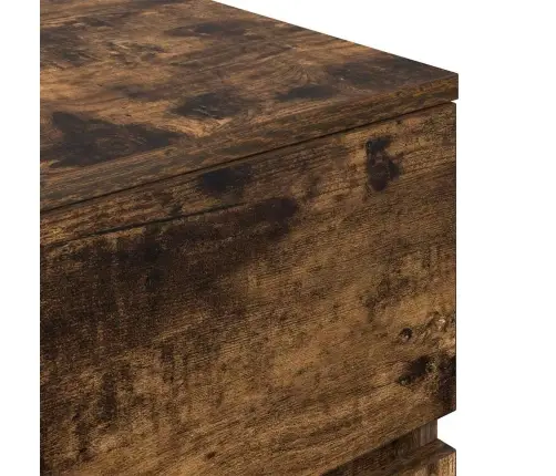 Naktinė Spintelė Su 3 Stalčiais, Rūkyto Ąžuolo, 39X35X65 Cm