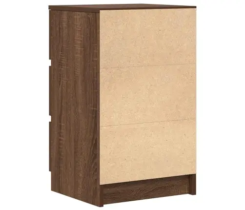 Naktsskapītis Ar 3 Atvilktnēm, 2 Gab., Brūns Ozols, 38X34X80 Cm Vidaxl