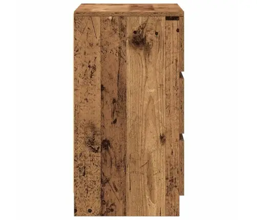 Naktsskapītis Ar 3 Atvilktnēm, 2 Gab., Veca Koka, 38X34X80 Cm Vidaxl Naktsskapītis Ar 3 Atvilktnēm, 2 Gab., Veca Koka, 38X34X80 Cm Vidaxl
