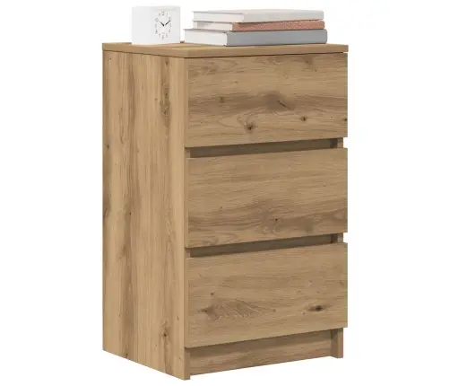 Naktinė Spintelė Su 3 Stalčiais, Srtisan Ąžuolas, 39X35X65 Cm