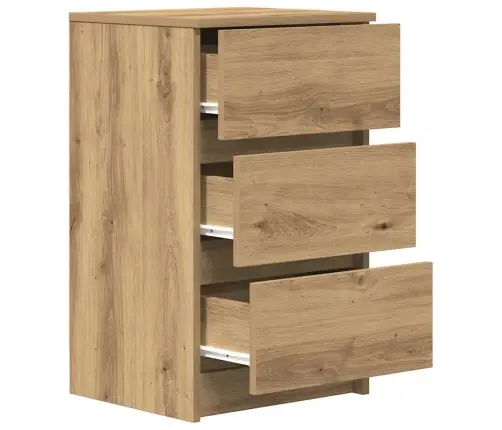 Naktinė Spintelė Su 3 Stalčiais, Srtisan Ąžuolas, 39X35X65 Cm