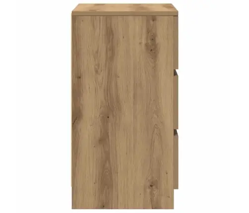 Naktinė Spintelė Su 3 Stalčiais, Srtisan Ąžuolas, 39X35X65 Cm