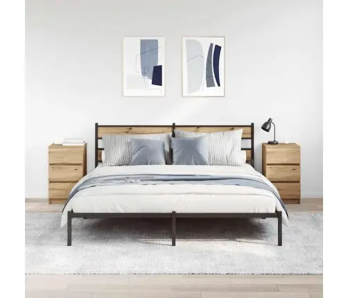 Spintelės Prie Lovos Su 3 Stalčiais 2 Vnt, 39X35X65 Cm