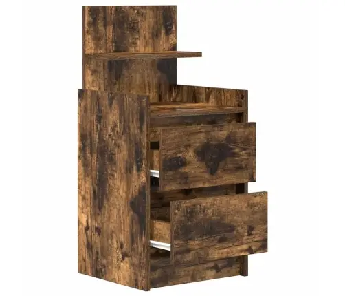 Naktsskapītis Ar 2 Atvilktnēm Kūpināts Ozols 38X34X80 Cm Vidaxl Naktsskapītis Ar 2 Atvilktnēm Kūpināts Ozols 38X34X80 Cm Vidaxl