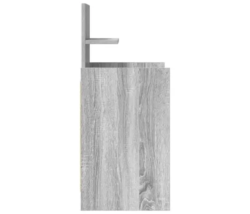 Naktsskapītis Ar 2 Atvilktnēm, Pelēka Koka, 38X34X80 Cm Vidaxl