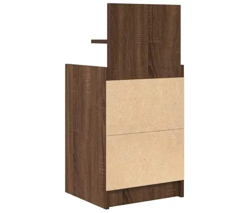 Naktsskapīši Ar 2 Atvilktnēm, 2 Gab., Brūna Ozola, 38X34X80 Cm Vidaxl