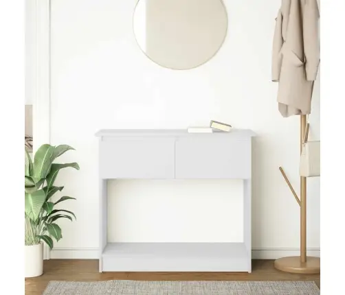 Konsoles Galds Ar Atvilktnēm, Balts, 85,5X38,5X74,5 Cm Vidaxl