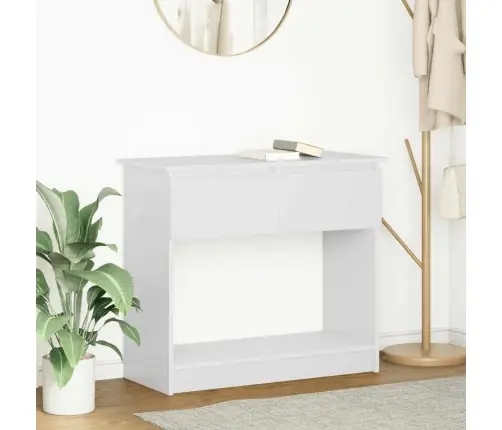 Konsoles Galds Ar Atvilktnēm, Balts, 85,5X38,5X74,5 Cm Vidaxl