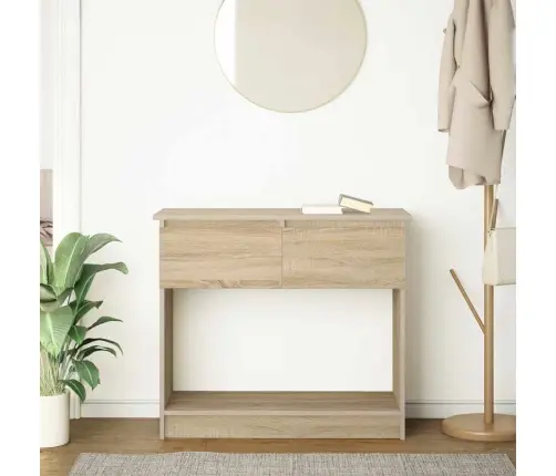 Konsoles Galds Ar Atvilktnēm, Ozola Krāsa, 85,5X38,5X74,5 Cm Vidaxl