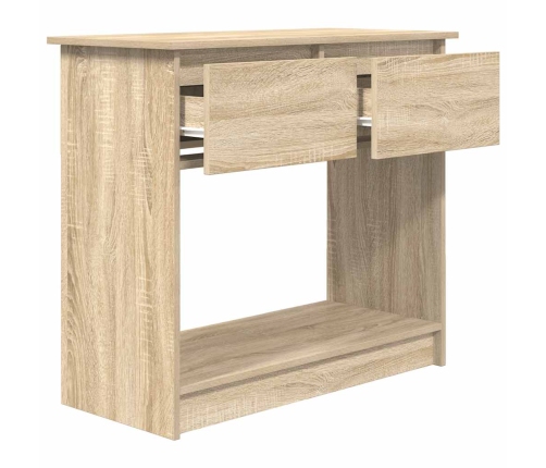 Konsoles Galds Ar Atvilktnēm, Ozola Krāsa, 85,5X38,5X74,5 Cm Vidaxl