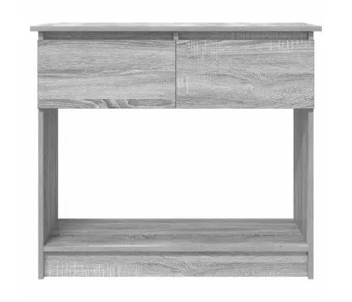 Konsoles Galds Ar Atvilktnēm, Pelēks Koks, 85,5X38,5X74,5 Cm Vidaxl