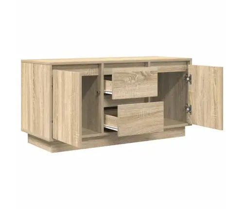 Tv Skapītis Ar Led Lampiņām, Ozolkoka, 100X41X50 Cm Vidaxl