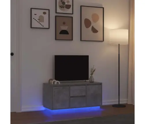 Tv Spintelė Su Led Lemputėmis, Betono Pilka, 100X41X50 Cm