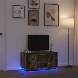 Tv Skapītis Ar Led Apgaismojumu, Ozolkoka Krāsa, 100X41X50 Cm Vidaxl