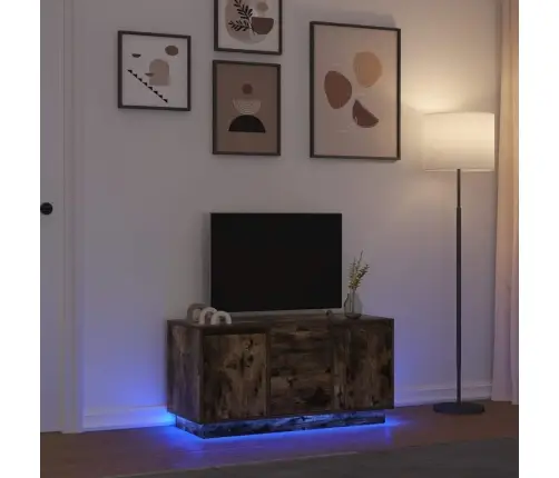 Led-Tuledega Telerikapp, Suitsutatud Tamm, 100X41X50 Cm