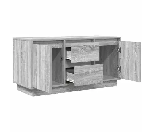 Tv Skapītis Ar Led Lampiņām, Pelēka Ozolkoka Krāsa 100X41X50 Cm Vidaxl
