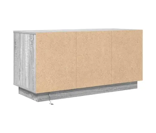 Tv Skapītis Ar Led Lampiņām, Pelēka Ozolkoka Krāsa 100X41X50 Cm Vidaxl