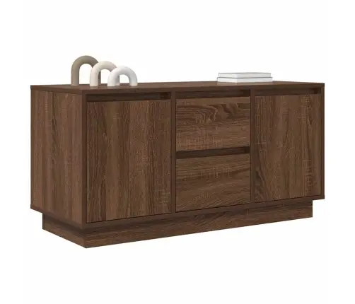 Tv Galdiņš Ar Led Lampiņām, Ozolkoka Krāsa, 100X41X50 Cm Vidaxl