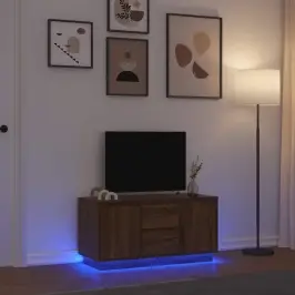 Led-Tuledega Telerikapp, Pruun Tamm, 100X41X50 Cm