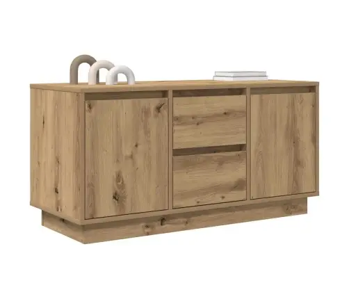 Tv Skapītis Ar Led Gaismiņām, Koka Krāsa, 100X41X50 Cm Vidaxl