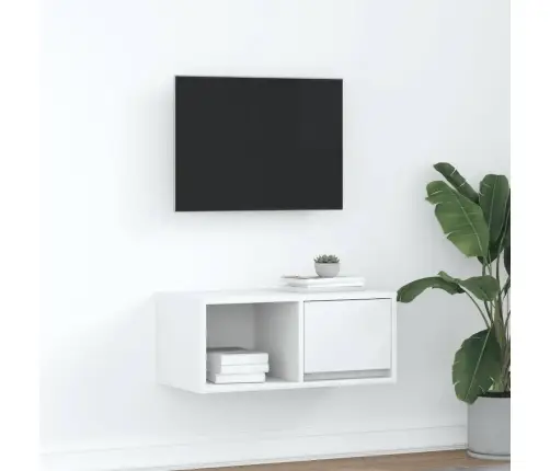 Tv Skapītis, Balti, 60X31X25,5 Cm, Inženierijas Koks Vidaxl
