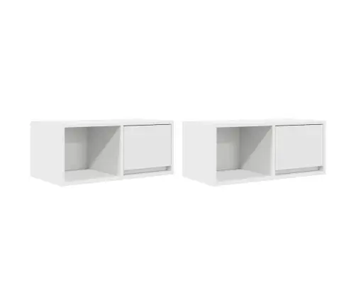 Tv Skapīši, 2 Gab., Balti, 60X31X25,5 Cm, Inženierijas Koks Vidaxl
