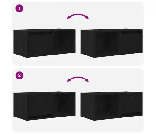 Tv Skapis, Melns Ozola 60X31X25,5 Cm Inženierijas Koks Vidaxl Tv Skapis, Melns Ozola 60X31X25,5 Cm Inženierijas Koks Vidaxl
