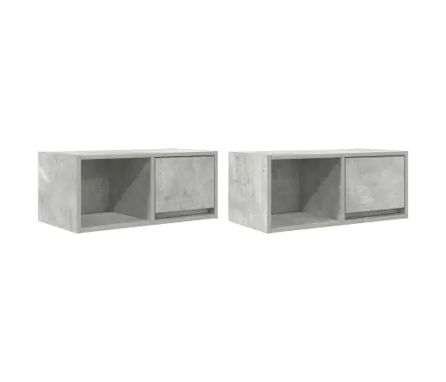 Seina Telerikapid, 2 Tk, Betoonhall, 60X31X25,5 cm Tehispuit